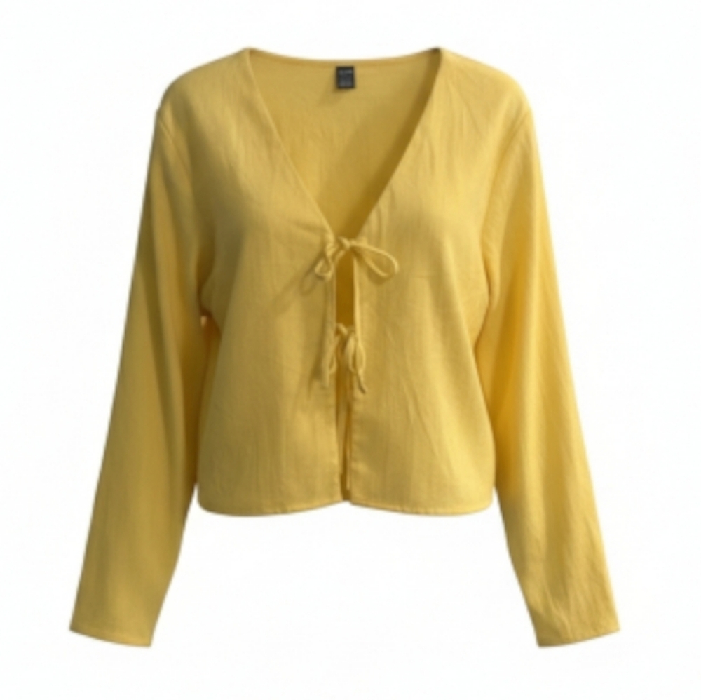 SHEIN Sunny Yellow Knit Top